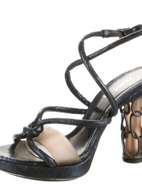Fendi Baguette Crisscross Heels | Size 37